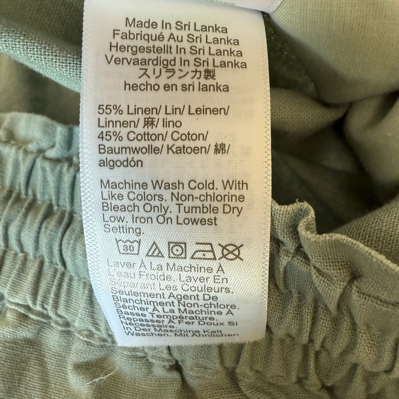 J. Crew Pants Women L Mint Green Astrid Wide Leg Chino Pull On Pockets Laganlook - Picture 3 of 12